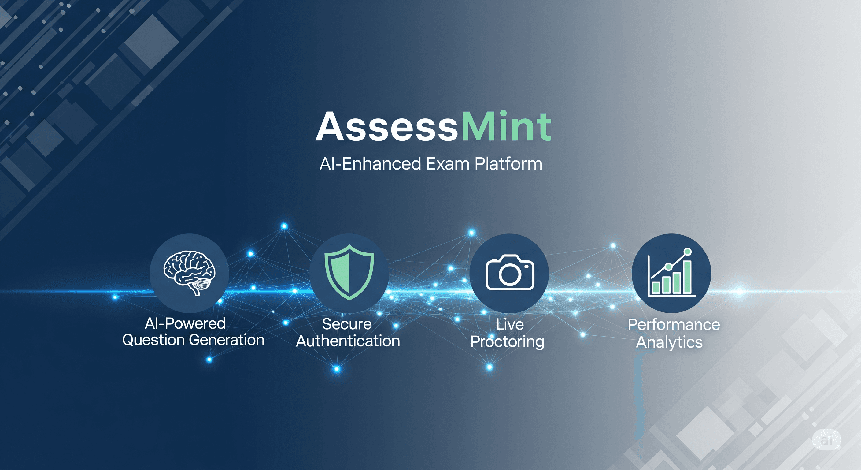 AI-powered exam platform hero image